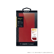 LP-AQRCLPRD [AQUOS R compact用 薄型PUレザーフラップケース 「PRIME」 レッド]