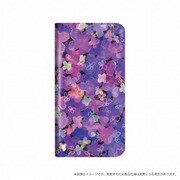 LP-AQRCLD03 [AQUOS R compact用 薄型デザインPUレザーケース 「Design＋」 Flower パープル]