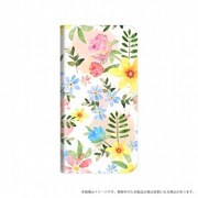 LP-AQRCLD05 [AQUOS R compact用 薄型デザインPUレザーケース 「Design＋」 Flower ハッピー]