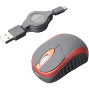 コードリールケーブル モバイルミニマウス USB A対応 レッド SRM-MA01/RD