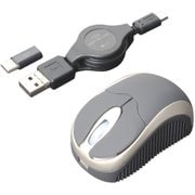 SRM-MC01/GD [コードリールケーブル モバイルミニマウス USB A/micro B/Type-C対応 ゴールド]