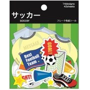 フレーク色紙シール サッカー M04251