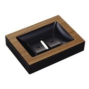 WOODY (ウッデイ) 黒 チーク 角型 ソープディッシュ 14-451892