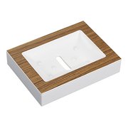 WOODY (ウッデイ) 白チーク 角型 ソープディッシュ 14-451939