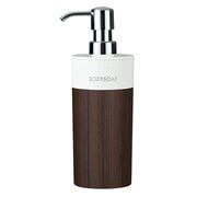 WOODY (ウッデイ) 白 ウォルナット丸型 大 ボディーソープ 16-454565