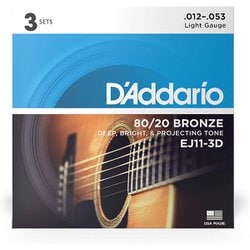 ヨドバシ.com - D'Addario ダダリオ D'Addario（ダダリオ） アコースティックギター弦 80/20ブロンズ Light  .012-.053 EJ11-3D 3set入りパック EJ11-3D 通販【全品無料配達】