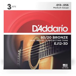 ヨドバシ.com - D'Addario ダダリオ D'Addario（ダダリオ） アコースティックギター弦 80/20ブロンズ Medium  .013-.056 EJ12-3D 3set入りパック EJ12-3D 通販【全品無料配達】