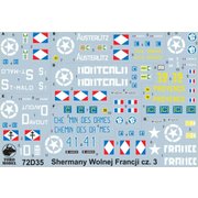 TRM72D35 自由フランス軍 シャーマン用デカール Vol.3 [1/72 デカールシリーズ]