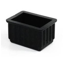 イス脚キャップ 長方形 黒 23×36×25mm 2個入り G-23-302
