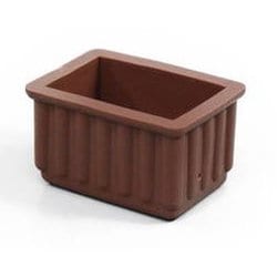 イス脚キャップ 長方形 茶 23×36×25mm 2個入り G-23-303