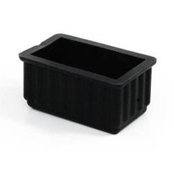 イス脚キャップ 長方形 黒 24×45×25mm 2個入り G-24-22