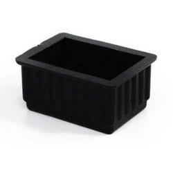 イス脚キャップ 長方形 黒 30×45×26mm 2個入り G-30-452