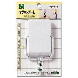 マグハンガー L ホワイト 70×55×12mm MZ1-1