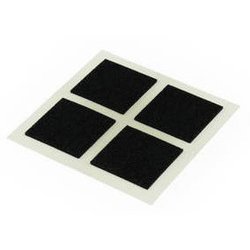 スベリ止めフェルト ブラック 粘着付 1×25×25mm 8個入り SQ2551