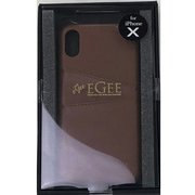 EGIX-SRR01D-BR [iPhone XS/X用ケース 背面本革 ブラウン]