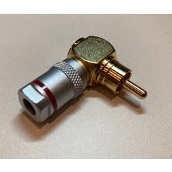 無半田L型RCAプラグ 赤 JS-017L/R