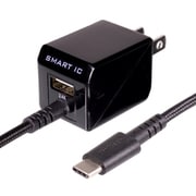 OWL-ATC15US-BK [超タフUSB Type-Cケーブル 一体型スマートIC搭載AC充電器 急速充電対応 1.5m ブラック]