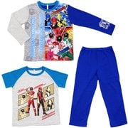 キャラクター衣料 42608 快盗戦隊ルパンレンジャーVS警察戦隊パトレンジャー 光る!2TOPSパジャマ BU 120cm