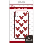 グリッターケース iPhone X用 ディズニー01 RD
