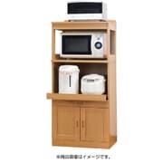 木製スライド棚付きレンジ台 ハイタイプ ナチュラル FL0337520
