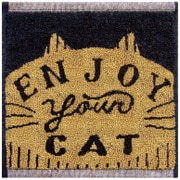 Nekosulu？ ハンドタオル Enjoy Cat [約縦25×横25cm]