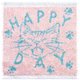 Nekosulu？ ハンドタオル Happy Cat [約縦25×横25cm]