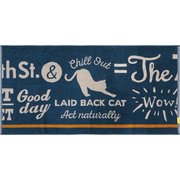 Nekosulu？ バスタオル Laidback Cat [約縦60×横120cm]