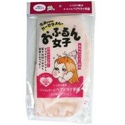おふるん女子 しっかり吸水パイル＆ガーゼヘアドライ手袋 ピンク