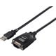 USBシリアル変換ケーブル Type-A to RS232C 0.5m ブラックスケルトン BCUSRC0605BS