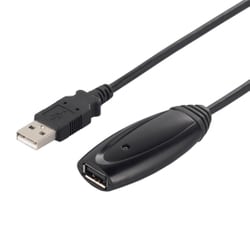 USB2.0 リピーターケーブル Type-A用 5m ブラック BCUAAR250BK