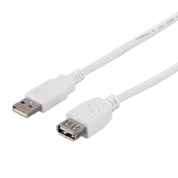USB2.0延長ケーブル Type-A用 1.5m ホワイト BCUAA215WH