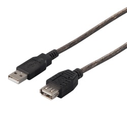 USB2.0延長ケーブル Type-A用 3m ブラックスケルトン BCUAA230BS