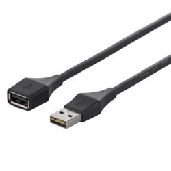 どっちもUSBコネクター採用 USB2.0延長ケーブル Type-A用 3m ブラック BCUAAD230BK