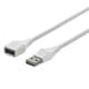 どっちもUSBコネクター採用 USB2.0延長ケーブル Type-A用 3m ホワイト BCUAAD230WH