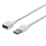 どっちもUSBコネクター採用 USB2.0延長ケーブル Type-A用 3m ホワイト BCUAAD230WH
