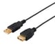 USB2.0延長ケーブル Type-A用 スリムタイプ 0.5m ブラック BCUAASM205BK