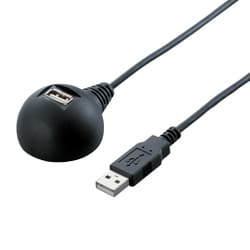 USB2.0延長ケーブル Type-A用 スタンドタイプ 0.5m ブラック BCUC05EDBK