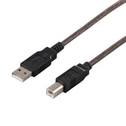 USB2.0ケーブル Type-A to Type-B 1.5m ブラックスケルトン BCUAB215BS
