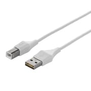 どっちもUSBコネクター採用 USB2.0ケーブル Type-A to Type-B 2m ホワイト BCUABD220WH