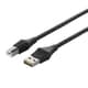 どっちもUSBコネクター採用 USB2.0ケーブル Type-A to Type-B 3m ブラック BCUABD230BK