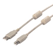 USB2.0ケーブル Type-A to Type-B フェライトコア付 5m アイボリー BCUABFC250IV