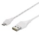 どっちもUSBコネクター採用 USB2.0ケーブル Type-A to microB 1.2m ホワイト BCUAMBD212WH