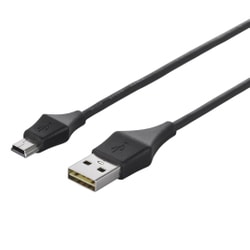 どっちもUSBコネクター採用 USB2.0ケーブル Type-A to miniB 1m ブラック BCUAMND210BK