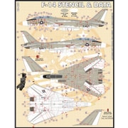 FAD48-059 アメリカ海軍 F-14 コーションマークセット(2機分) [1/48 デカール]