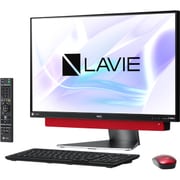 LAVIE Desk All-in-one/23.8型ワイド/Core i7-8550U/メモリ8GB/HDD3TB/ブルーレイドライブ/Windows 10 Home 64ビット/Office Home & Business 2016/メタルレッド PC-DA770KAR