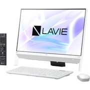 LAVIE Desk All-in-one/23.8型ワイド/Core i7-8550U/メモリ4GB/HDD1TB/DVDスーパーマルチ/Windows 10 Home 64ビット/Office Home & Business 2016/ファインホワイト PC-DA700KAW