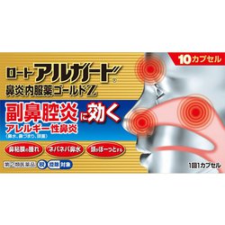 ロートアルガード鼻炎内服薬ゴールドZ 10cp [指定第2類医薬品 鼻炎薬 ※セルフメディケーション税制対象商品]