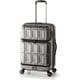 ハードスーツケース PANTHEON NEW Wfront open 拡張タイプ 54L（最大62L） 旅行日数目安：5～7泊 マットブラッシュブラック PTS-6006