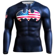 MG182LNV [BM・GEAR BATMAN STARS & STRIPES ロングスリーブ L ネイビー]