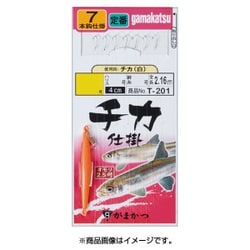 T218 チカ仕掛秋田狐赤金 7本 5-0.8 [仕掛け 船用]